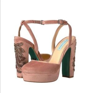 Betsy Johnson blush blush velvet Alana pumps